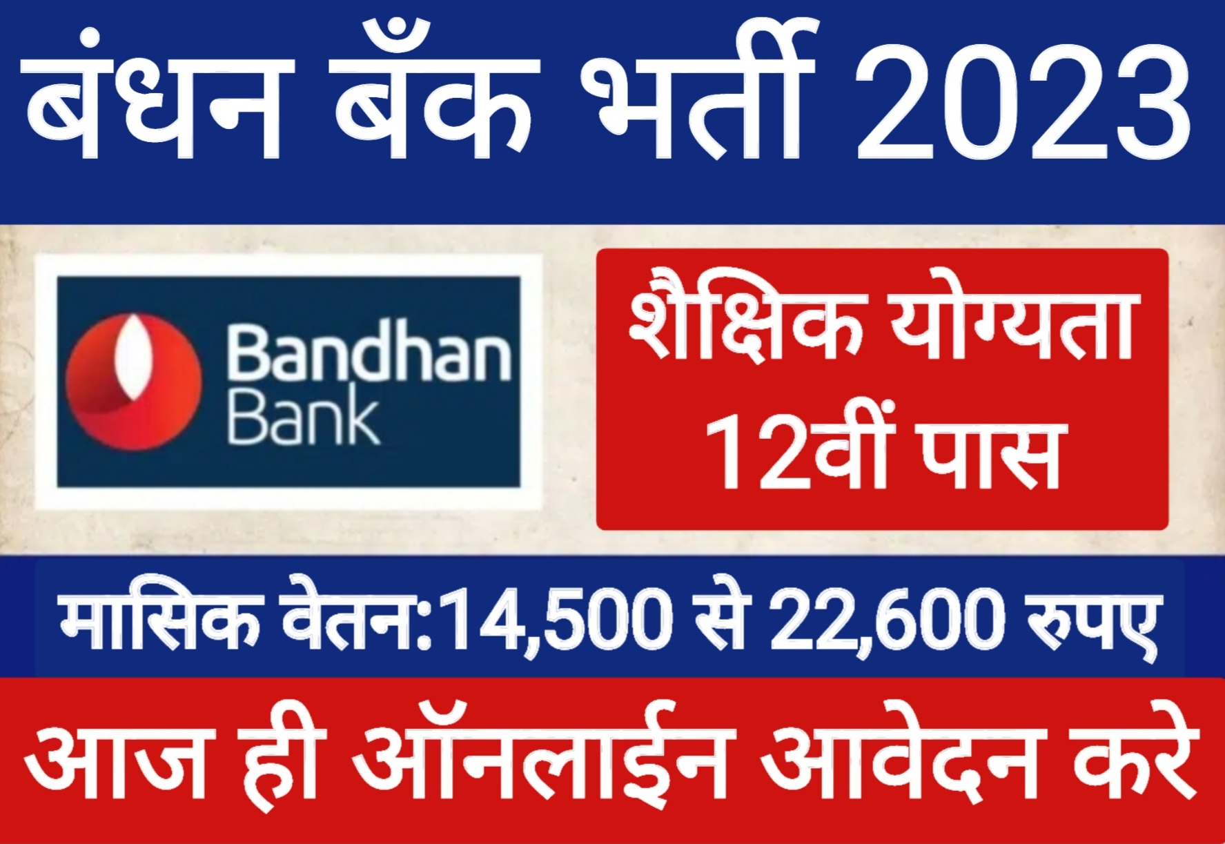 Bandhan-Bank-Data-Entry-Vacancy-2023, बंधन-बैंक-डाटा-एंट्री-ऑपरेटर-भर्ती-2023-के-लिए-27-दिसंबर-तक-करें-आवेदन