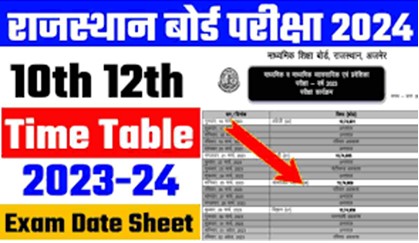 RBSE-Exam-Date-Sheet-2024: राजस्थान-हाईस्कूल-और-इंटर-टाइमटेबल-पर-लेटेस्ट-अपडेट