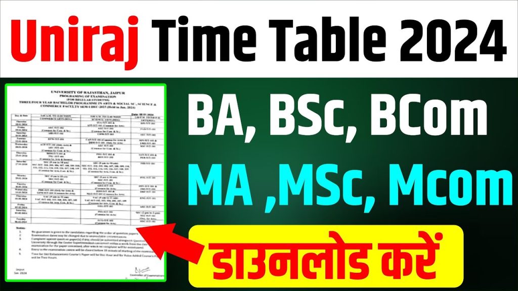 Rajasthan-University-Time-Table: राजस्थान-यूनिवर्सिटी-बीए-बीएससी-बीकॉम-का-टाइम-टेबल-जारी-यहां-से-करें-डाउनलोड